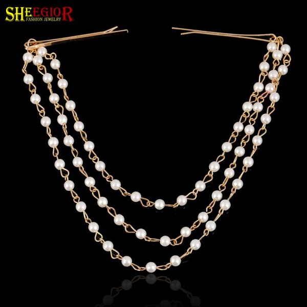 hair clips & barrettes korean lovely pearl hairpins jewelry gold 3-layers chains tassels wedding bride accessories for women gifts, Golden;silver
hair clips & barrettes korean lovely pearl hairpins jewelry gold 3-layers chains tassels wedding bride accessories for women gifts, Golden;silver