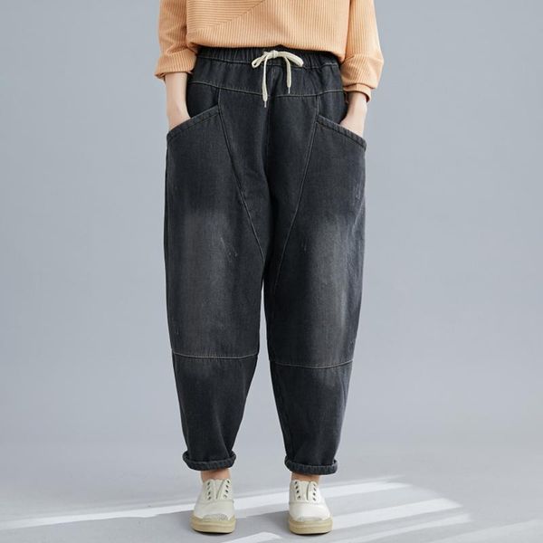 women's jeans woman's womens vintage denim big pockets loose casual middle waist harem stretch pants soft feminina, Blue
women's jeans woman's womens vintage denim big pockets loose casual middle waist harem stretch pants soft feminina, Blue