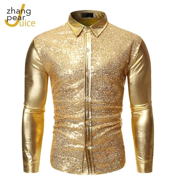 long sleeve dress for party shine fashion style sequin shirt men c1210, White;black
long sleeve dress for party shine fashion style sequin shirt men c1210, White;black