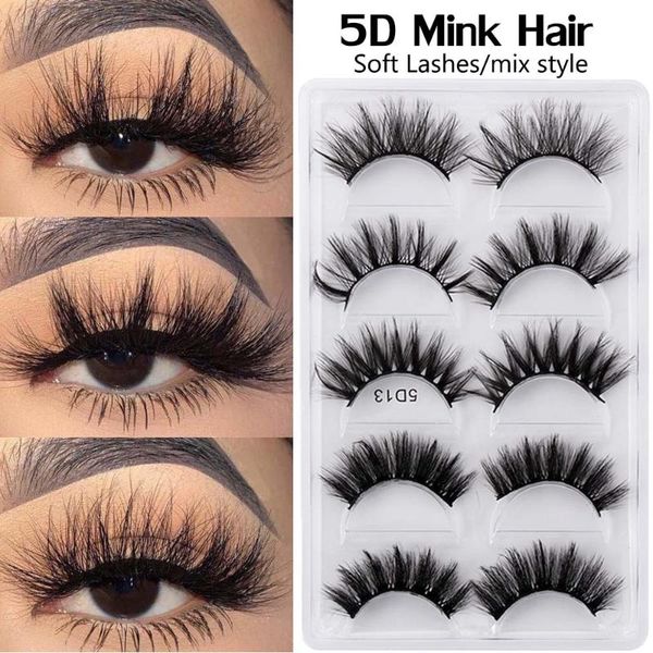 5pairs soft lashes mixed style 3d mink hair false eyelashes fluffy natural long wispy lashes handmade makeup eyelash extension
5pairs soft lashes mixed style 3d mink hair false eyelashes fluffy natural long wispy lashes handmade makeup eyelash extension