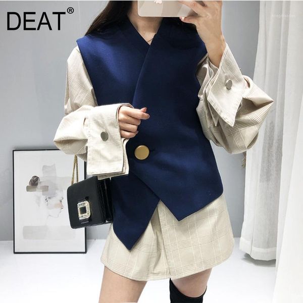 deat blue single buckle irregular vest lapel long sleeve striped dress woman two-piece casual fashion 2020 autumn new tv6531, White
deat blue single buckle irregular vest lapel long sleeve striped dress woman two-piece casual fashion 2020 autumn new tv6531, White