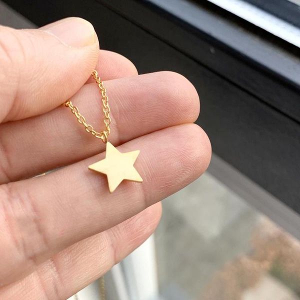 pendant necklaces kids rose gold star pendants stainless steel link chain women's fashion accessories friend gifts, Silver
pendant necklaces kids rose gold star pendants stainless steel link chain women's fashion accessories friend gifts, Silver