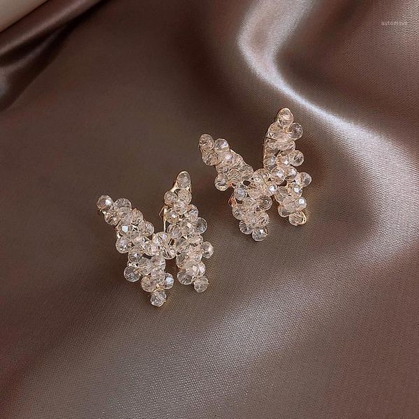 korea fashion jewelry hand woven stereo crystal butterfly earrings elegant white wild earrings for women1, Golden;silver
korea fashion jewelry hand woven stereo crystal butterfly earrings elegant white wild earrings for women1, Golden;silver