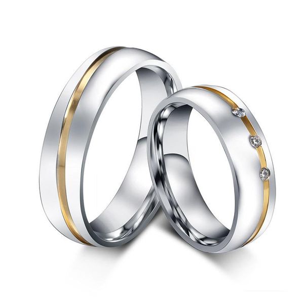 cluster rings wedding for women men gold silver color stainless steel ring cubic zirconia couple engagement fashion jewelry, Golden;silver
cluster rings wedding for women men gold silver color stainless steel ring cubic zirconia couple engagement fashion jewelry, Golden;silver