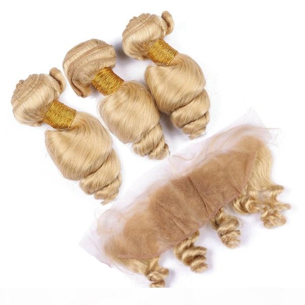 loose wave brazilian 613 blonde human hair weaves with lace frontal closure golden blonde virgin hair 3bundles with 13x4 full lace frontal, Black;brown
loose wave brazilian 613 blonde human hair weaves with lace frontal closure golden blonde virgin hair 3bundles with 13x4 full lace frontal, Black;brown