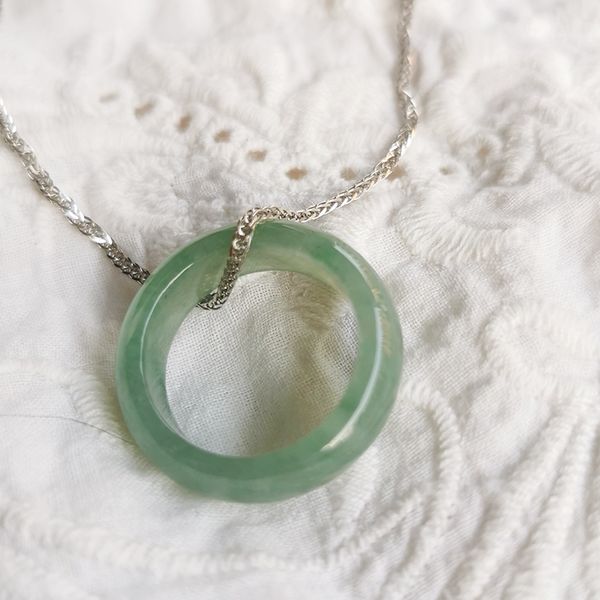 myanmar jade ring set chain 925 silver diameter 15.3 thickness 3.0 ring face width 5.248 (european size, Golden;silver 
myanmar jade ring set chain 925 silver diameter 15.3 thickness 3.0 ring face width 5.248 (european size, Golden;silver