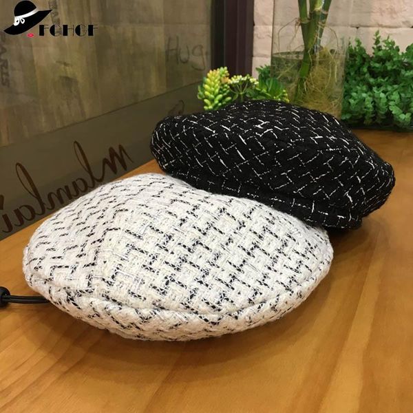 trend french beret for women 2019 new luxe soft beret adjustable flat plaid beret hat tartan check beanies cap boina, Black;white
trend french beret for women 2019 new luxe soft beret adjustable flat plaid beret hat tartan check beanies cap boina, Black;white