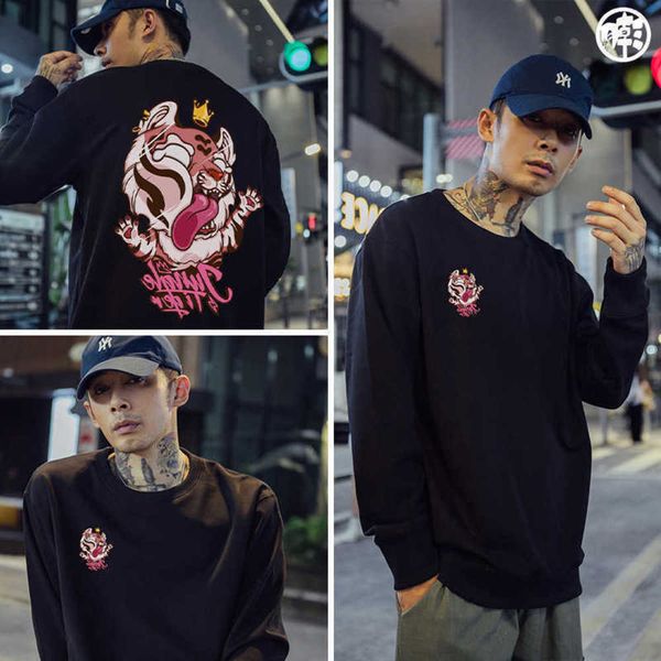 big and small li ning silent guochao sweater autumn fashion brand street hip-hop trend tiger head round collar men's wear, Black
big and small li ning silent guochao sweater autumn fashion brand street hip-hop trend tiger head round collar men's wear, Black