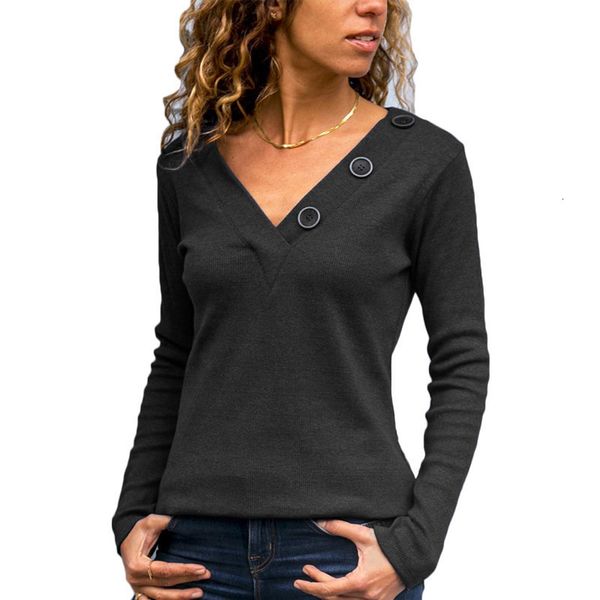 2021 new 2021new women long sleeve knitted jumper ladies button v neck pullover slim t shirt spring autumn wear jttv, White
2021 new 2021new women long sleeve knitted jumper ladies button v neck pullover slim t shirt spring autumn wear jttv, White