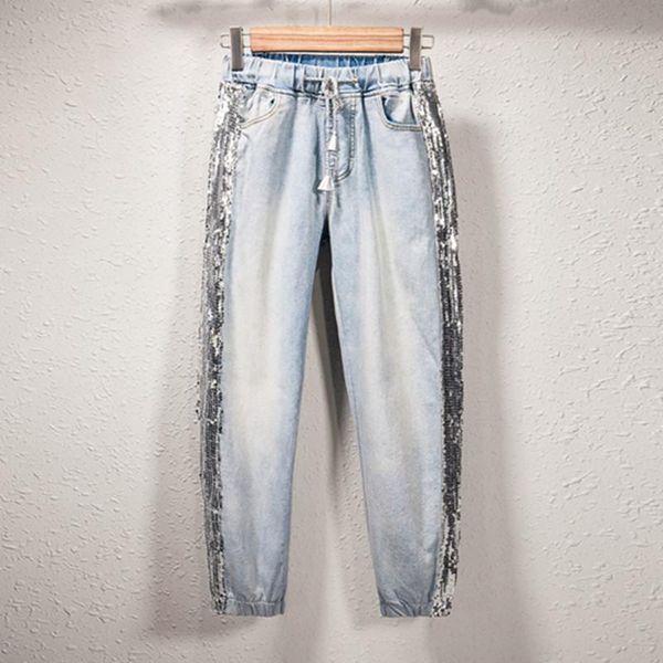 large size 2020 jean pants vintage high waist jeans woman fashion lady elastic waist jeans female sequined side denim pants, Blue
large size 2020 jean pants vintage high waist jeans woman fashion lady elastic waist jeans female sequined side denim pants, Blue