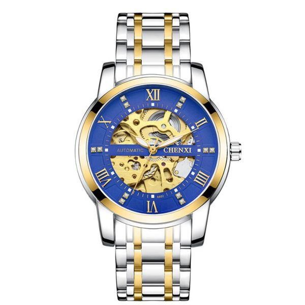 business chenxi mechanical automatic wristwatch 001 hollow out analog dial luminous pointer stainless steel buckle mens watch, Slivery;brown
business chenxi mechanical automatic wristwatch 001 hollow out analog dial luminous pointer stainless steel buckle mens watch, Slivery;brown