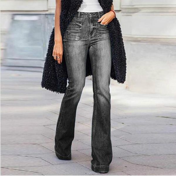 women's jeans 2 colors vintage mom flare pants plus size women fashion floor-length washed high waist denim all-match streetwear, Blue
women's jeans 2 colors vintage mom flare pants plus size women fashion floor-length washed high waist denim all-match streetwear, Blue