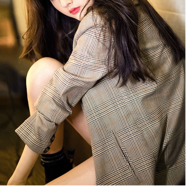 peonfly vintage plaid printed blazer women single breasted office lady blazer long sleeve loose suit coat jacket blazers female lj201021, White;black
peonfly vintage plaid printed blazer women single breasted office lady blazer long sleeve loose suit coat jacket blazers female lj201021, White;black