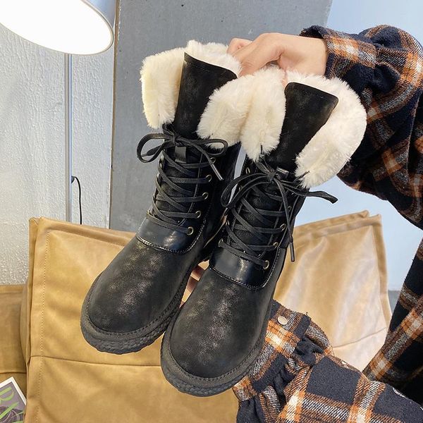 rimocy black plush warm low heel boots women 2020 casual lace up winter mid calf boots woman faux suede non slip vintage botas
rimocy black plush warm low heel boots women 2020 casual lace up winter mid calf boots woman faux suede non slip vintage botas