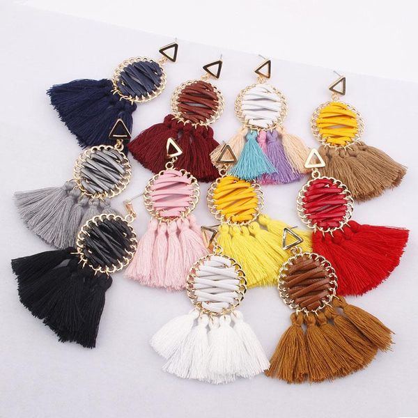новые многоцветные серьги из кисточка для женщин boho заявление ювелирные изделия для девочек обрабатывающиеся серьги мода ювелирные изделия, Silver
новые многоцветные серьги из кисточка для женщин boho заявление ювелирные изделия для девочек обрабатывающиеся серьги мода ювелирные изделия, Silver
