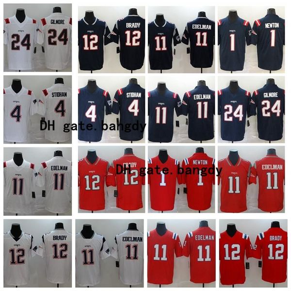 2020 new england patriots mens 1 cam newton 11 julian edelman 24 stephon gilmore 4 jarrett stidham 12 brady stitched football jersey, Black;red
2020 new england patriots mens 1 cam newton 11 julian edelman 24 stephon gilmore 4 jarrett stidham 12 brady stitched football jersey, Black;red