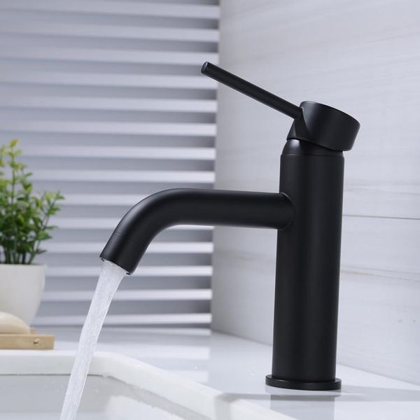 bathroom faucet solid brass single lever single hole basin sink mixer tap deck mount matte black or brushed gold
bathroom faucet solid brass single lever single hole basin sink mixer tap deck mount matte black or brushed gold