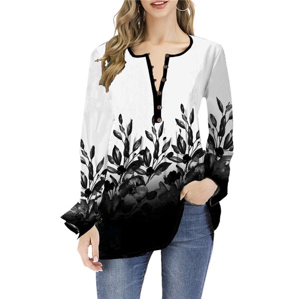 womens designer tshirt spring autumn long sleeve print tees v neck plus size women clothing, White
womens designer tshirt spring autumn long sleeve print tees v neck plus size women clothing, White
