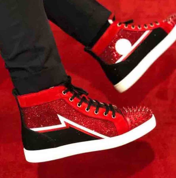 luxurys shoes red bottom sneaker for men casual flats,women fashion red suede + rhinestone high men dress partystrass designer walking, Black
luxurys shoes red bottom sneaker for men casual flats,women fashion red suede + rhinestone high men dress partystrass designer walking, Black