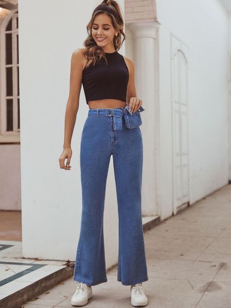 women's fashion street trendy wash micro speaker high waist jeans women autumn winter, Blue
women's fashion street trendy wash micro speaker high waist jeans women autumn winter, Blue