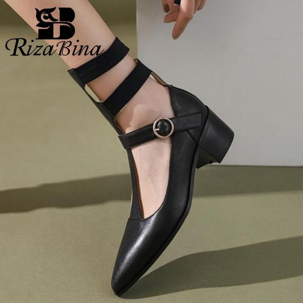 sandals rizabina women real leather thick heel buckle shoes fashion cool summer footwear size 33-40, Black
sandals rizabina women real leather thick heel buckle shoes fashion cool summer footwear size 33-40, Black