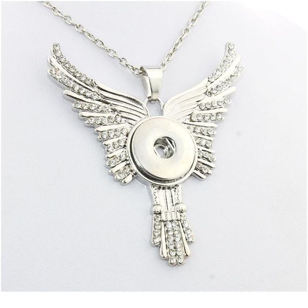 3colors 2016 with chain crystal angel 18mm snap button pendant button aigle wing diy necklace one directio bbykrv, Silver
3colors 2016 with chain crystal angel 18mm snap button pendant button aigle wing diy necklace one directio bbykrv, Silver