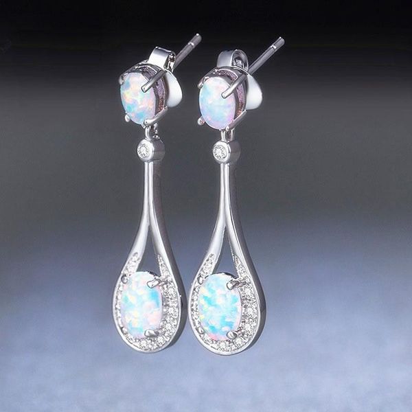 ellipse natural opal dangled earrings for women simple long earrings engagement cocktail jewelry gift, Silver
ellipse natural opal dangled earrings for women simple long earrings engagement cocktail jewelry gift, Silver