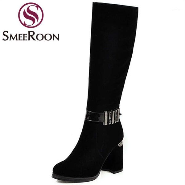 smeeroon big size 34-43 new women boots square high heels knee high boots quality flock winter ladies shoes1, Black
smeeroon big size 34-43 new women boots square high heels knee high boots quality flock winter ladies shoes1, Black