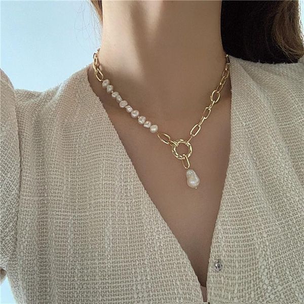 chains baroque imitation pearls chain stitching necklace clavicle female korean temperament joker autumn winter sweater fashion jewelry, Silver
chains baroque imitation pearls chain stitching necklace clavicle female korean temperament joker autumn winter sweater fashion jewelry, Silver