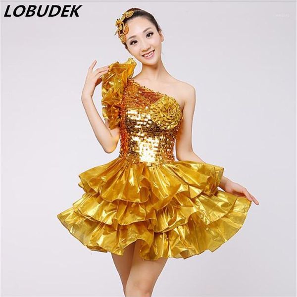women dance ds costume gold silver lighting sequins dress team dancer show party prom stage wear performance of china style1, Black;red
women dance ds costume gold silver lighting sequins dress team dancer show party prom stage wear performance of china style1, Black;red