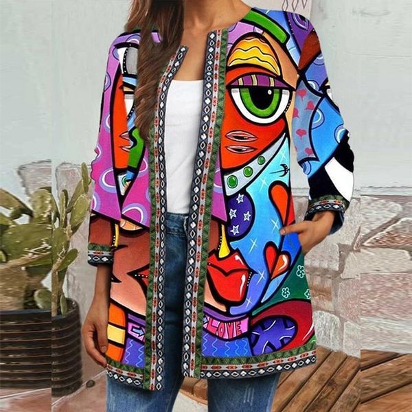 vintage boho print long jackets coat for woman muti-color floral gradient retro print long sleeve o-neck jackets plus size 5xl, Black;brown
vintage boho print long jackets coat for woman muti-color floral gradient retro print long sleeve o-neck jackets plus size 5xl, Black;brown