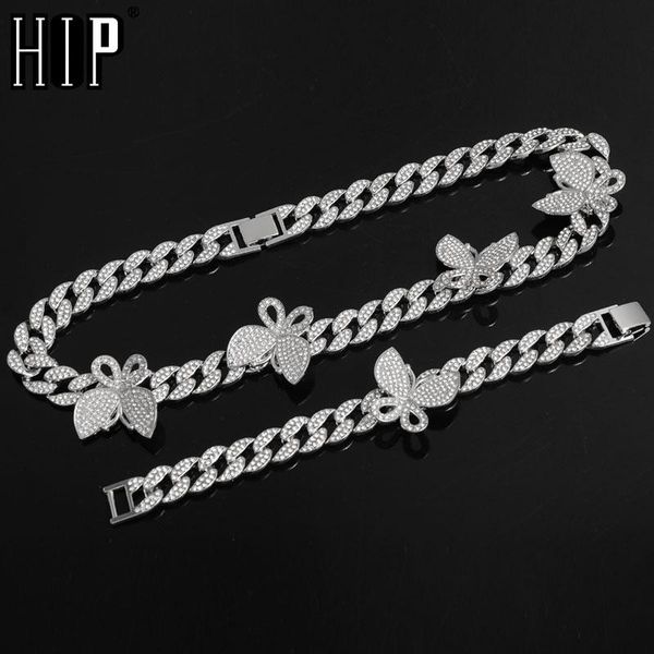 hip hop iced out paved rhinestones 1set 15mm full miami butterfly cuban chain cz bling rapper necklace bracelet for men jewelry, Silver
hip hop iced out paved rhinestones 1set 15mm full miami butterfly cuban chain cz bling rapper necklace bracelet for men jewelry, Silver