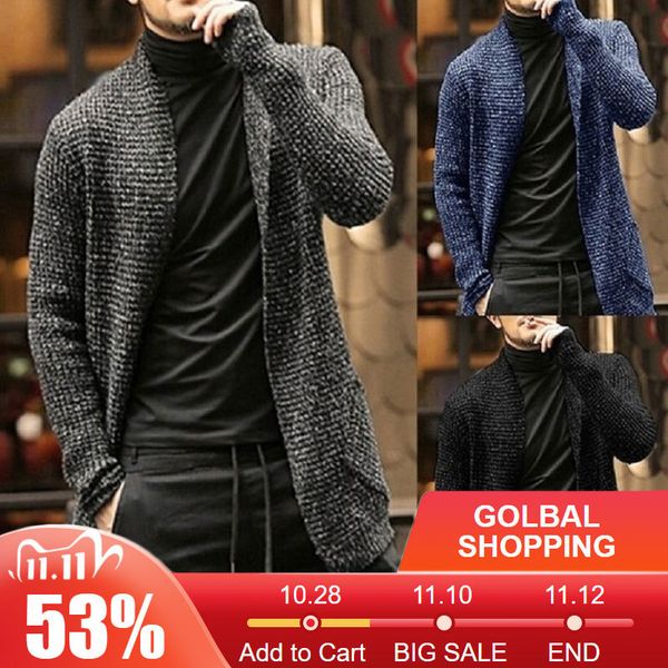 knitted cardigan sweater men autumn mens long sweater jacket casual slim fit trench knitwear sweaters streetwear gray 201104, White;black
knitted cardigan sweater men autumn mens long sweater jacket casual slim fit trench knitwear sweaters streetwear gray 201104, White;black