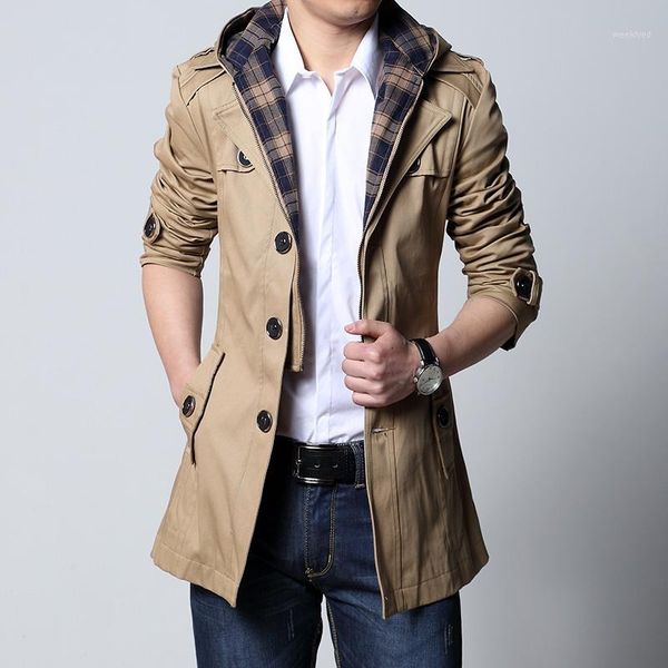 2018 fashion outwear long coat men trench puls size 5xl male clothing slim fit black and khaki, Tan;black
2018 fashion outwear long coat men trench puls size 5xl male clothing slim fit black and khaki, Tan;black