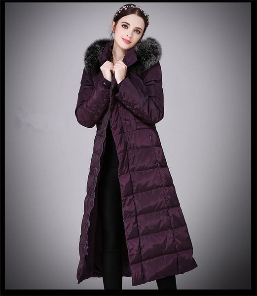 coat woman with hood long winter jacket parka chaquetas mujer wxf418 03ux, Black