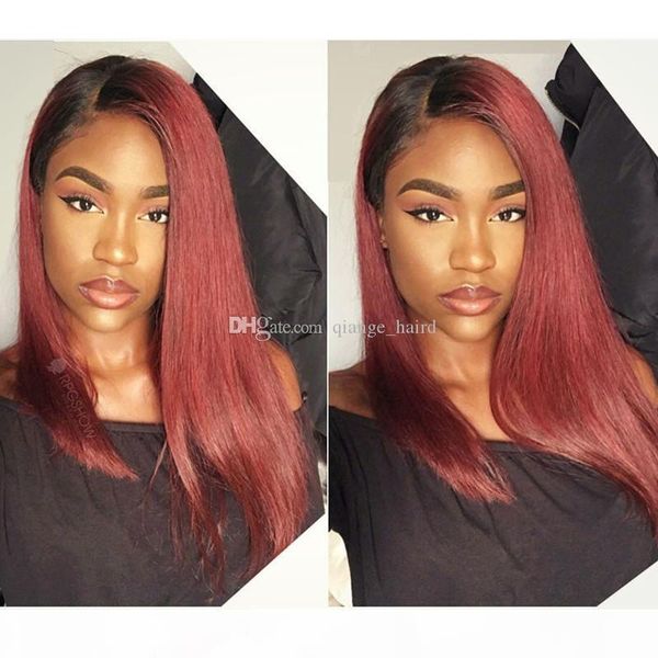 full lace human hair wig ombre t1b 99j silky straight pre-plucked lace wig brazilian virgin hair with baby hair lace front wig, Black;brown
full lace human hair wig ombre t1b 99j silky straight pre-plucked lace wig brazilian virgin hair with baby hair lace front wig, Black;brown