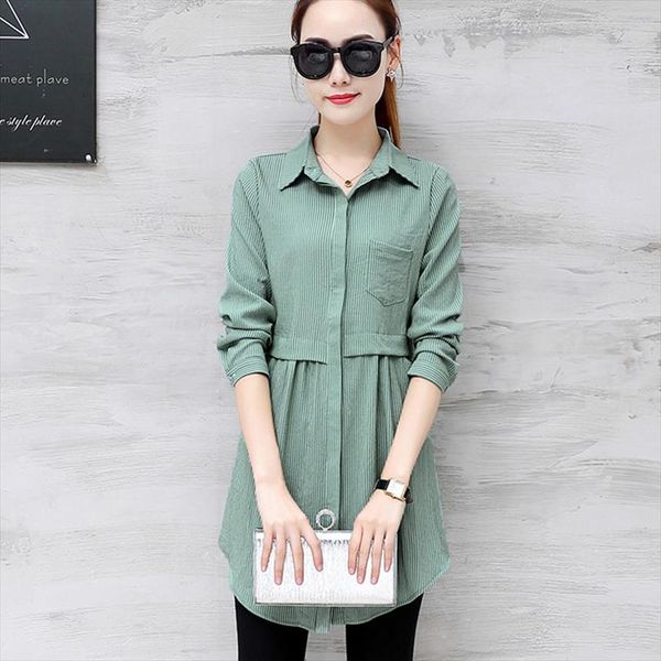 womens stripe fashion long sleeve shirt casual button blouses ladies office shirts plus size clothing vetement femme, White
womens stripe fashion long sleeve shirt casual button blouses ladies office shirts plus size clothing vetement femme, White