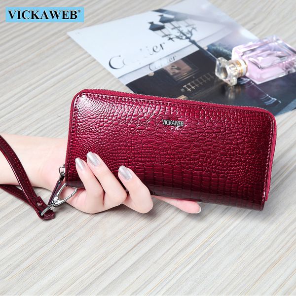 vickaweb wristlet wallet purse genuine leather wallet female long zipper women wallets card holder clutch ladies wallets ae38 c1115, Red;black
vickaweb wristlet wallet purse genuine leather wallet female long zipper women wallets card holder clutch ladies wallets ae38 c1115, Red;black