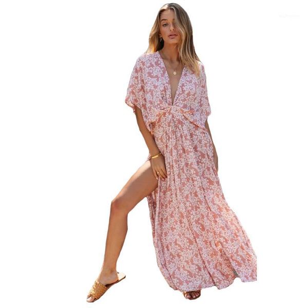 vintage chic dress printed floral deep v-neck women side split bohemian maxi dresses ladies rayon casual beach dress vestidos1, Black;gray
vintage chic dress printed floral deep v-neck women side split bohemian maxi dresses ladies rayon casual beach dress vestidos1, Black;gray