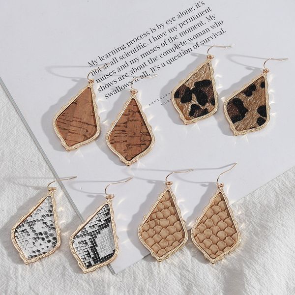 retro vintage leopard leather teardrop earrings in 14k gold plated tone designer snakeskin mermaid scale leather statement cork earrings, Silver
retro vintage leopard leather teardrop earrings in 14k gold plated tone designer snakeskin mermaid scale leather statement cork earrings, Silver