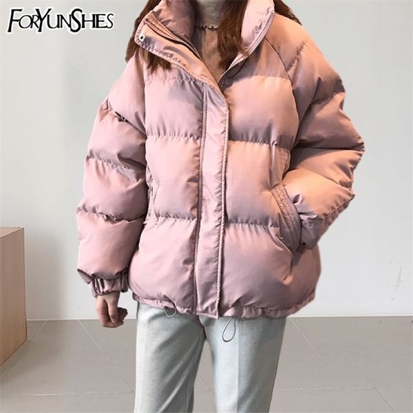 foryunshes women winter parkas coat femme loose casual warm thick jacket pink windproof bread outercoat korean style 201202, Black
foryunshes women winter parkas coat femme loose casual warm thick jacket pink windproof bread outercoat korean style 201202, Black