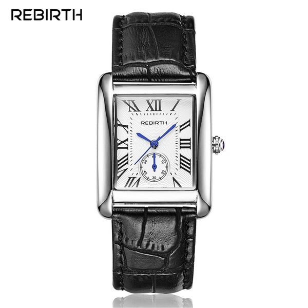 rebirth classic rectangle roman dial analog quartz watch leather strap women dress clock gold/ silver steel case ladies watches 201217, Slivery;brown
rebirth classic rectangle roman dial analog quartz watch leather strap women dress clock gold/ silver steel case ladies watches 201217, Slivery;brown