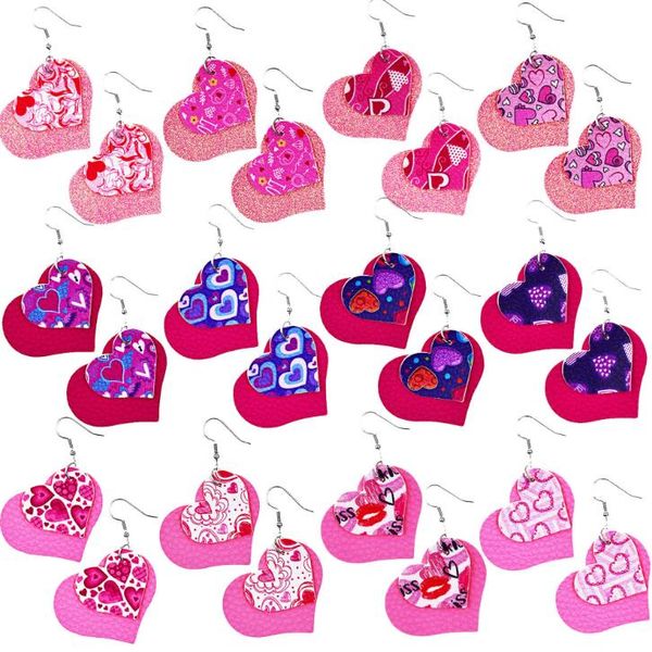 europe and america selling valentine's day leather earrings multilayer heart-shaped faux leather earrings women fashion jewelry gift, Silver
europe and america selling valentine's day leather earrings multilayer heart-shaped faux leather earrings women fashion jewelry gift, Silver