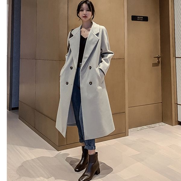 2021 new casual wool blends women sleeve office wear elegant long coats double breasted wide waisted coat mlnn, Black
2021 new casual wool blends women sleeve office wear elegant long coats double breasted wide waisted coat mlnn, Black