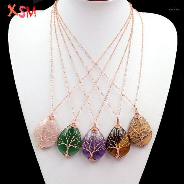 xsm tree of life pendant necklaces water drop shape natural stones crystal quartzs reiki charms statement jewelry 1 pcs1, Silver
xsm tree of life pendant necklaces water drop shape natural stones crystal quartzs reiki charms statement jewelry 1 pcs1, Silver