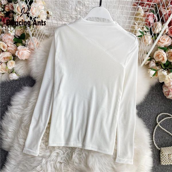 women's blouses & shirts women patchwork mesh blouse turtleneck long sleeve slim korean autumn or winter solid vintage woman fashion, White 
women's blouses & shirts women patchwork mesh blouse turtleneck long sleeve slim korean autumn or winter solid vintage woman fashion, White