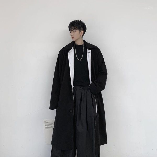 ewq / men's wear niche black and white contrast color lining design thickened woolen coat for male 2020 autumn winter long coat1
ewq / men's wear niche black and white contrast color lining design thickened woolen coat for male 2020 autumn winter long coat1