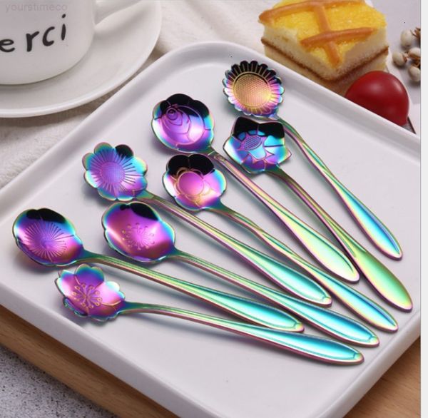 8 steel colorful coffee spoon mixing stainless kinds of flower shape tea spoonju0238
8 steel colorful coffee spoon mixing stainless kinds of flower shape tea spoonju0238