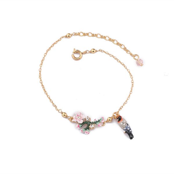 simple hand painted enamel bird animal bracelet for women cute flower branch chain ladies bracelets party prom jewelry sl008 200925, Black
simple hand painted enamel bird animal bracelet for women cute flower branch chain ladies bracelets party prom jewelry sl008 200925, Black