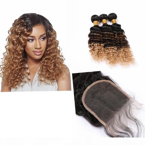 3tones colored human hair bundles with closure 4"*4" dark root russian 3pieces ombre hair extensions human hair deep wave, Black;brown
3tones colored human hair bundles with closure 4"*4" dark root russian 3pieces ombre hair extensions human hair deep wave, Black;brown